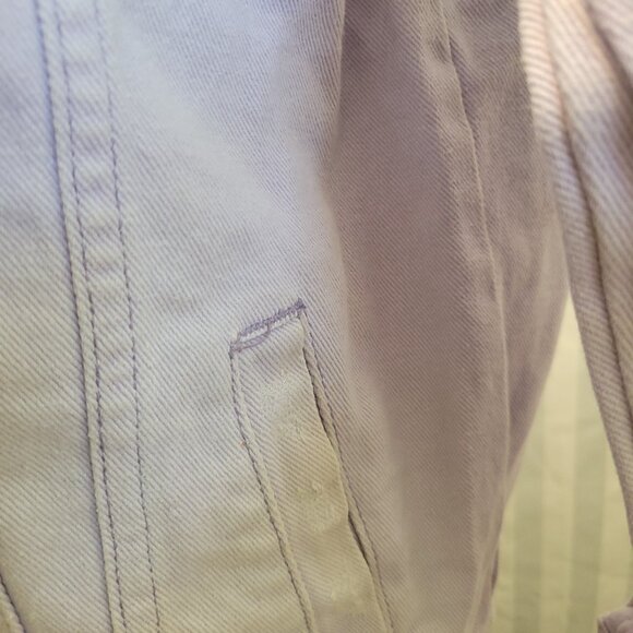 Light Purple Distressed Denim Jacket - Picture 8 of 10
